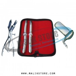 Hegar uterine dilator set 2pieces 13-14, 15-16, mathieu speculum, collin large